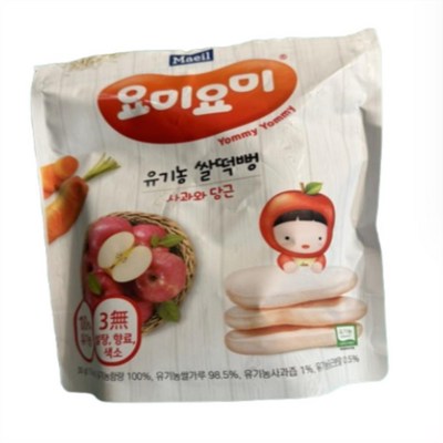 요미요미 유기농 쌀떡뻥 사과와 당근 30g (30개)_이미지