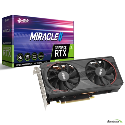 이엠텍 지포스 RTX 3070 MIRACLE II D6 8GB