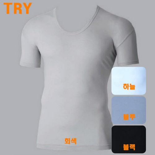 쌍방울 트라이(TRY) 베이직 40수 칼라단색 반팔런닝 1종 TMTSG50 (1매)