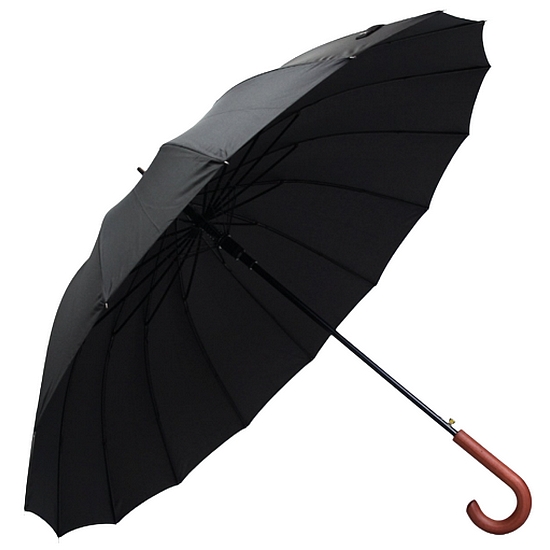 파라체이스 16 패널 우드그립 곡자 대형 자동 장우산 1085_이미지
