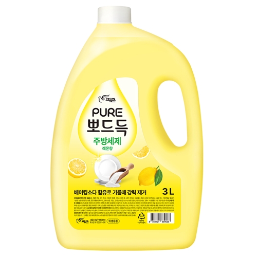 피죤 퓨어 뽀드득 주방세제 레몬향 3L (2개)