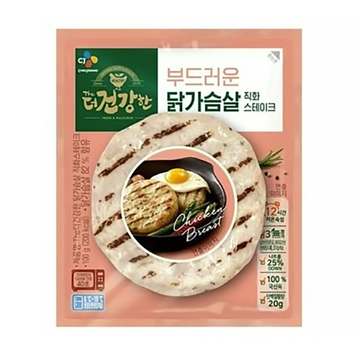CJ제일제당 The더건강한 닭가슴살 직화스테이크 100g (1개)_이미지