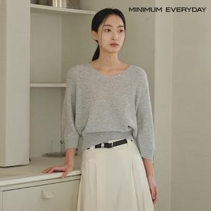 미니멈 에브리데이 에브리데이데일리 브이넥 루즈핏 반팔 니트 EB2KT006D_이미지