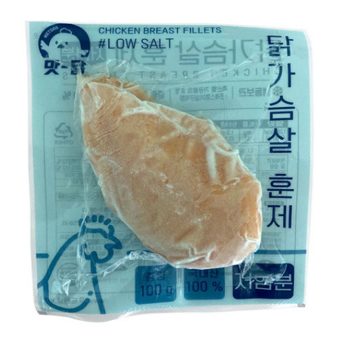 냉동 훈제 닭가슴살 저염분 100g