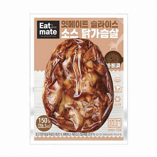 푸드나무 잇메이트 슬라이스 소스 닭가슴살 바베큐 150g (16개)