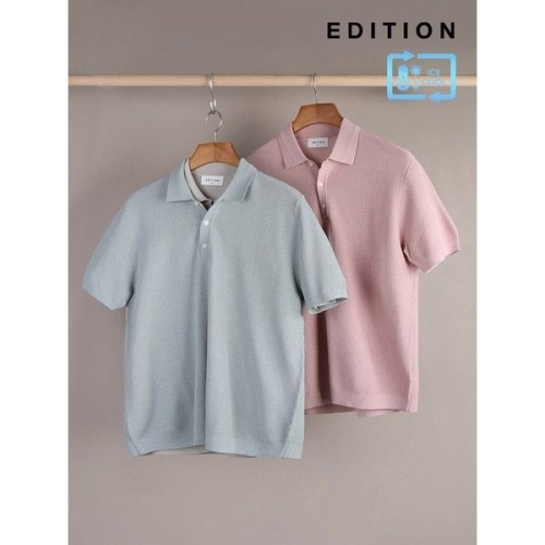 에디션 사선 트윌조직 반팔 카라 니트 I NED2ET1903이미지입니다. 누르면 해당 게시물로 새창이동합니다.