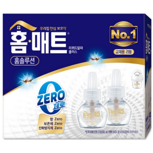 홈매트 제로 MAX 리퀴드 리필2개입이미지입니다. 누르면 해당 게시물로 새창이동합니다.