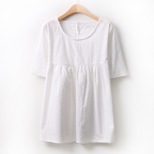 아이우먼 꽃자수면블라우스 BA9879M006 빅사이즈 _