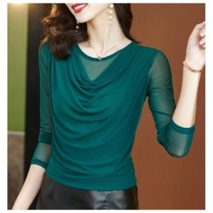 깨비몰 여성 시스루 라인댄스 긴팔 티셔츠 댄스복 11686411