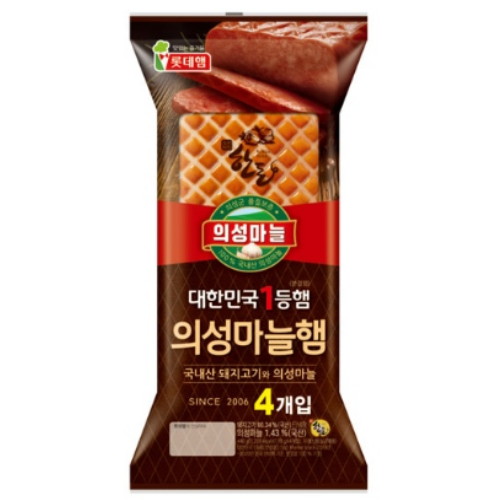 롯데웰푸드 롯데햄 의성마늘햄 440g (4개)