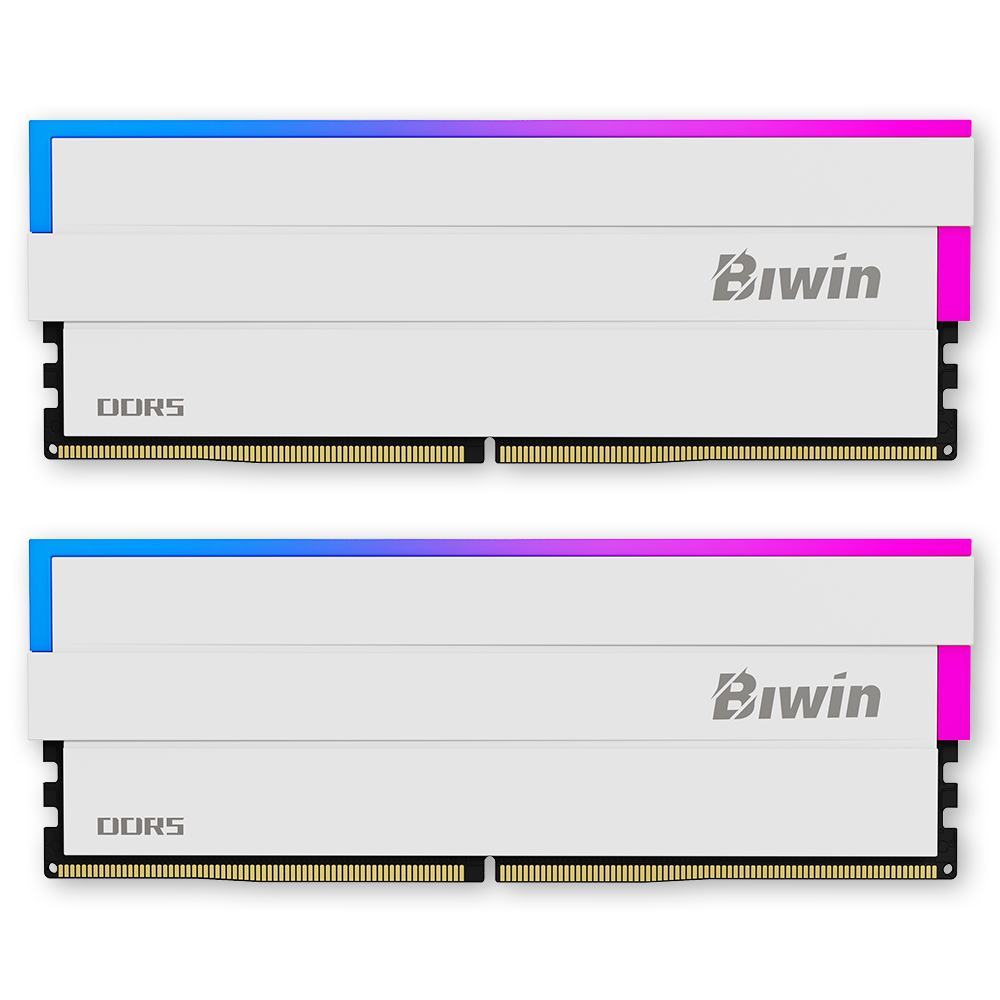BIWIN DDR5-6000 CL28 DW100 RGB 화이트 패키지 (48GB(24Gx2))_이미지