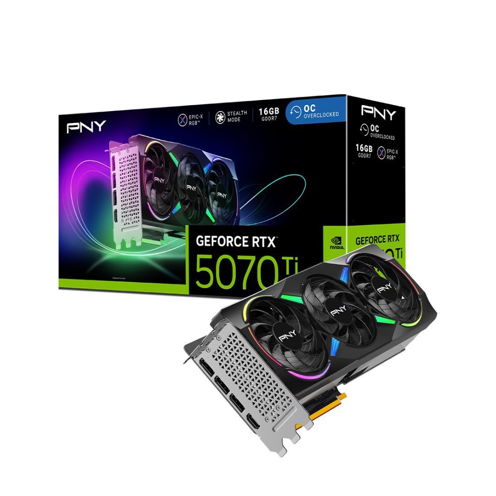 PNY 지포스 RTX 5070 Ti EPIC-X RGB OC D7 16GB Triple Fan 한성컴퓨터_이미지