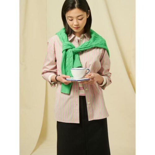 빈폴레이디스 여성 오버핏 셔츠 라이트핑크 BF5264S02Y