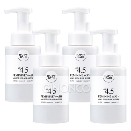 해피바스 PH 4.5 약산성 쑥 버블 여성청결제 300ml (4개)_이미지