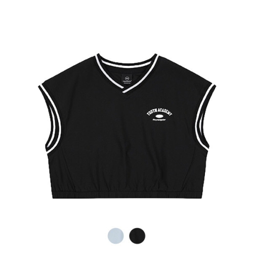 폴햄키즈 여아 브이넥 크롭 베스트_PKE2VI2710