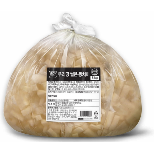 종가 우리땅 썰은 동치미 5kg (1개)_이미지