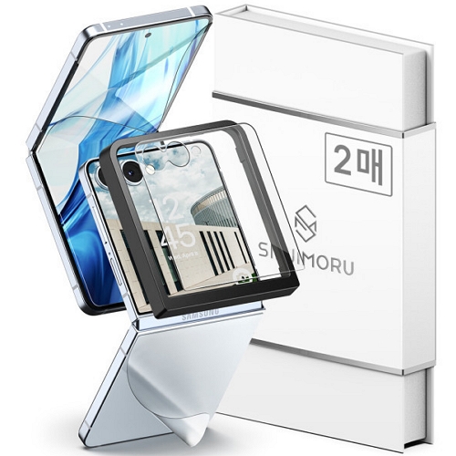 신지모루 갤럭시Z 플립7 자가복원 TPU 전면 강화유리+내부+후면 보호필름