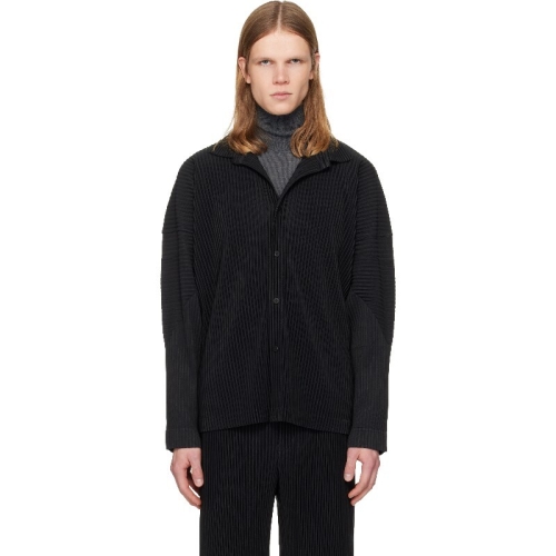 이세이미야케 옴므플리세 블랙 먼슬리 컬러 옥토버 셔츠 261729M192002