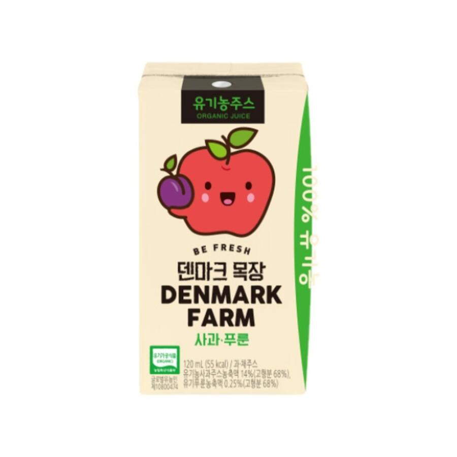 동원F&B 덴마크목장 유기농주스 사과푸룬 120ml (96개)_이미지