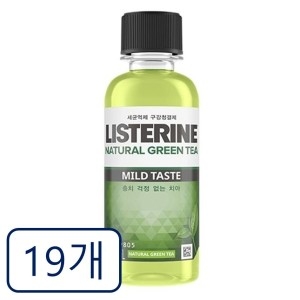 존슨앤존슨 리스테린 내추럴 그린티 마일드 100ml (19개)