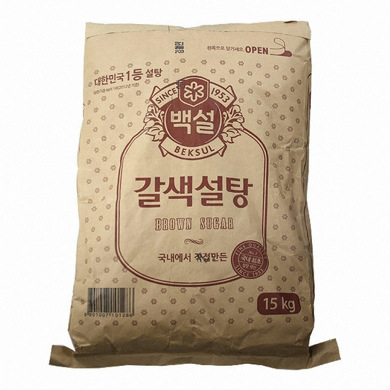 CJ제일제당 백설 갈색설탕 15kg (5개)