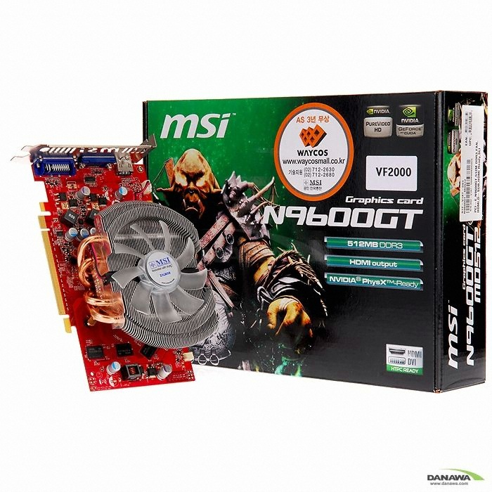 MSI 지포스 9600GT N9600GT-MD512 512MB VF2000 웨이코스_이미지