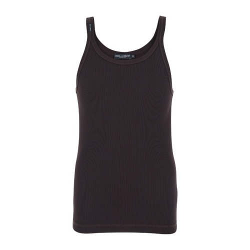 돌체앤가바나 리브 디자인 크루넥 슬리브리스 티셔츠 G8SY5T FU7AVM0682