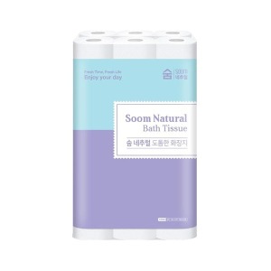 광진산업 숨 네추럴 도톰한 화장지 25m (30롤) (3팩)