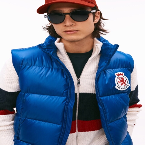 타미힐피거 종합관 남성 크레스트 샤이니 다운 베스트 T12F7QVT630MT1 D03