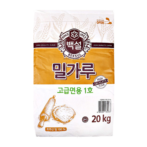 백설 고급면용 1호 밀가루 20kg (1개)_이미지