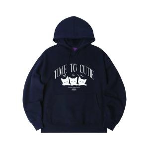 뉴해빗 국내판 후드티 N/H TIME TO CUTIE 오버핏 기모 후드_네이비 SOH4-4NH1215 102778