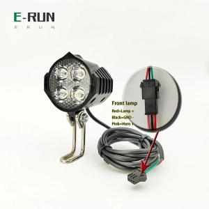 전기 자전거 24V-60V 라이트 테일 리어 LED 야간 램프 스포트 전조등 E-바이크용