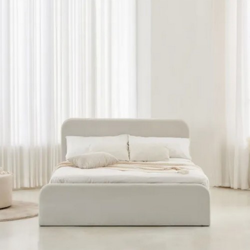 소프티 아쿠아텍스 패브릭 호텔 LED 수납 침대 Q