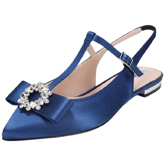 바바라 새틴 큐빅 슬링백 BBE124BL_이미지