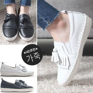니나스파리 3CM 천연가죽 스티치 테슬 슬립온 7J379_이미지