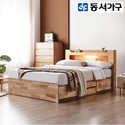 브리더 수납 호텔 LED침대 Q