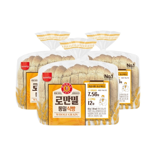 SPC삼립 로만밀 통밀식빵 420g (3개)