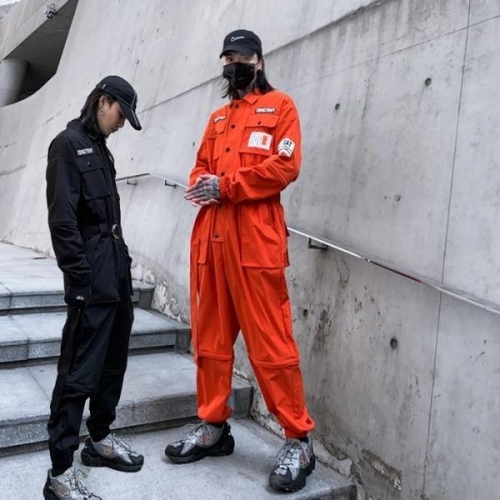 셀러허브 점프 슈트 미국식 빈티지 코튼 조거 팬츠 카고 힙합 S8995989_이미지