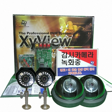 알라딘 DVR 자이뷰PCI 돔2 적외선2 패키지_이미지