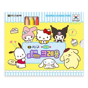 지구화학 산리오캐릭터즈 손에 묻지 않는 크레용 (24색x2개)_이미지