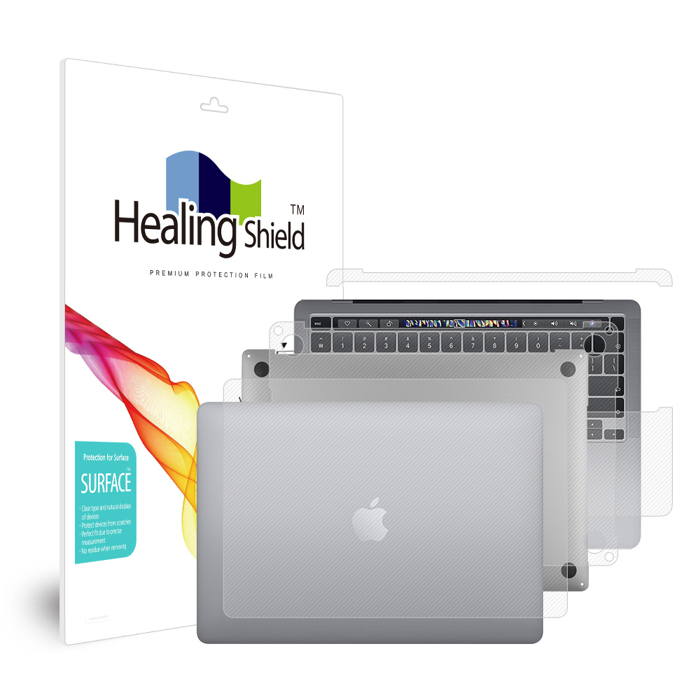 폰트리 힐링쉴드 애플 2020 맥북프로13 M1 무광 외부보호필름 (3종 세트)_이미지