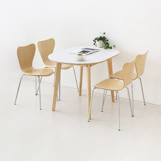 마켓비 RAMIRA 라운드형 HPL 식탁 1200 (KURBY의자4개)_이미지