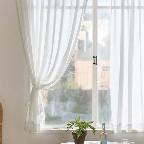 알레르망 파르페 오프 비침없는 항균 쉬폰커튼 (2장, 창형, 130x170cm)