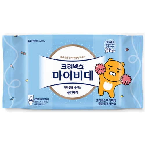크리넥스 ㅤ마이비데 클린케어 카카오 리필형 40매 (8팩)_이미지
