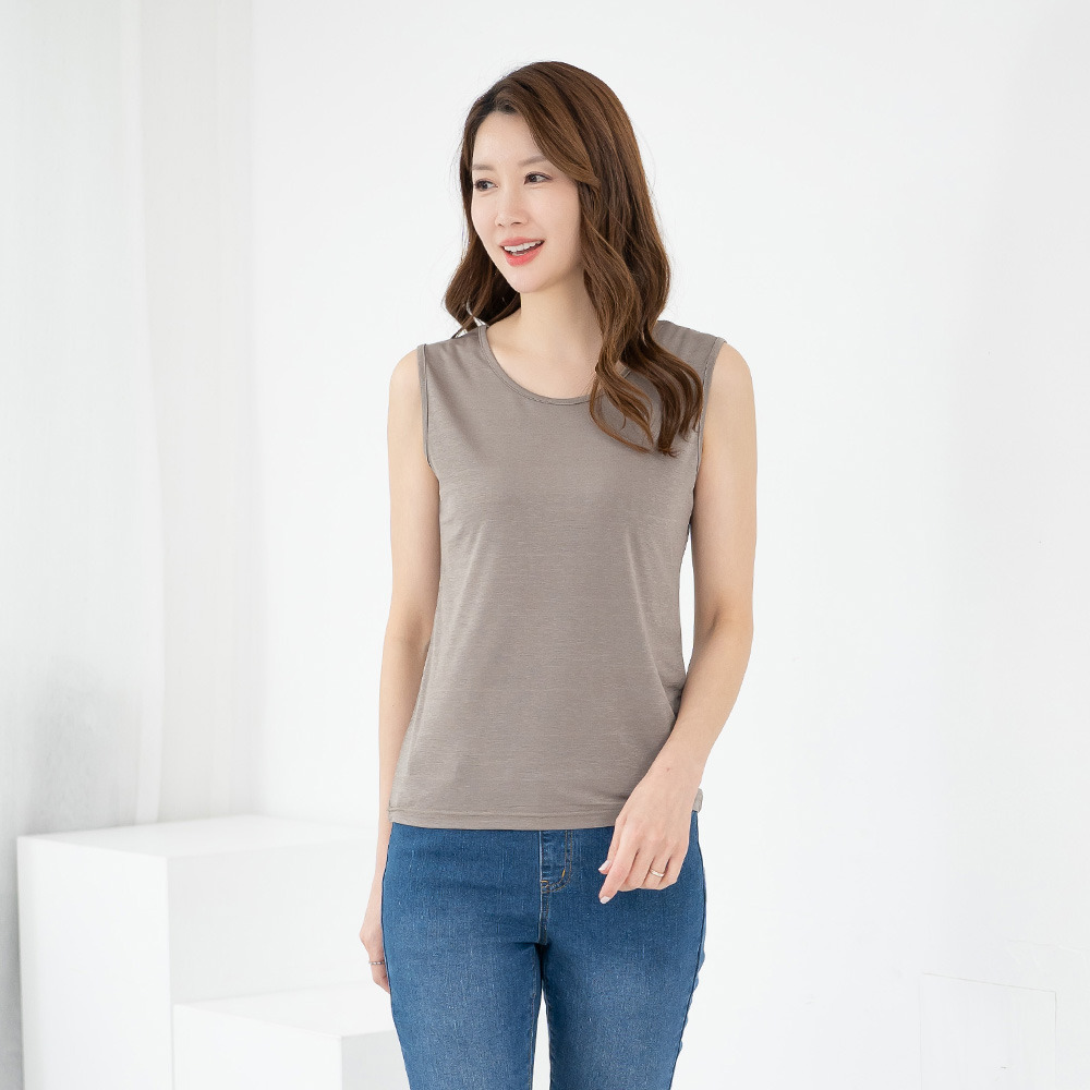 모슬린 엄마옷 엄마옷 나시 티셔츠 라운드 베이직 603HJK155 중년여성/50대/60대/70대/빅사이즈/할머니옷