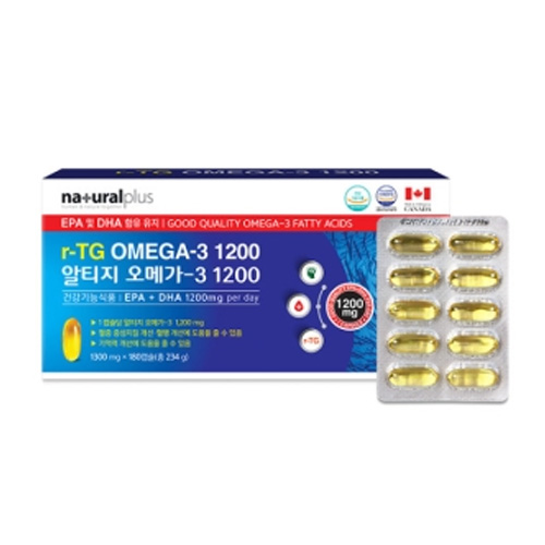 내츄럴플러스 알티지 오메가3 1200 180캡슐 (7개)_이미지