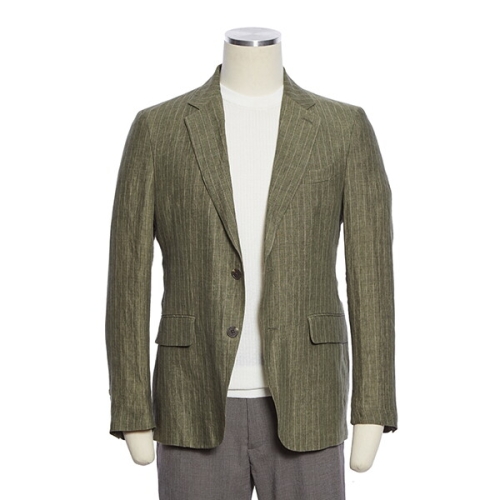 레노마 캐주얼 S/S 카키 마 린넨 백프로 캐주얼 콤비 자켓 RRJMBJ54A8000