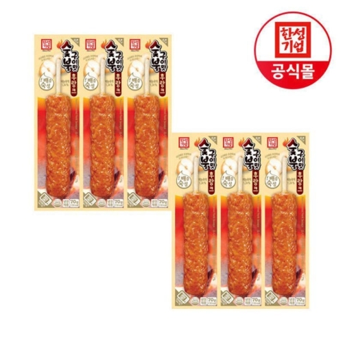 한성기업 배즙 숙성 숯불 구이맛 후랑크 70g (6개)
