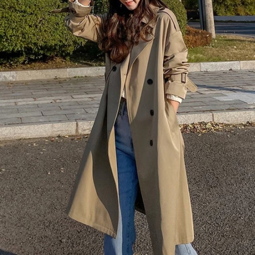 쉬크 에이 롱 트렌치코트 C24CCT449