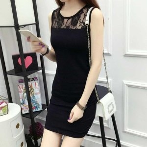  여름 예쁜한 레이스 슬림 미니 원피스 20대 클럽룩 WAC1C8D
